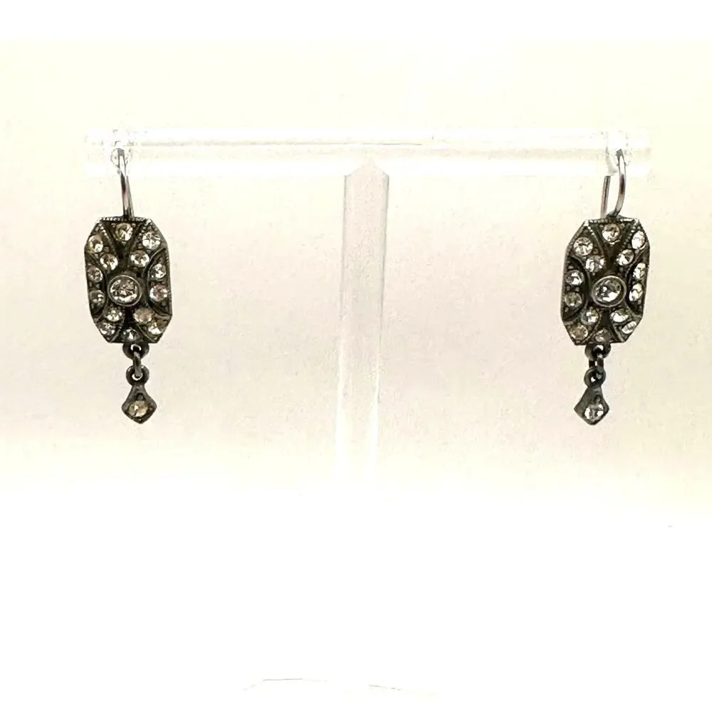 Ben Amun Earring Retro Vintage Signed Dangle Drop Art Deco Jewelry